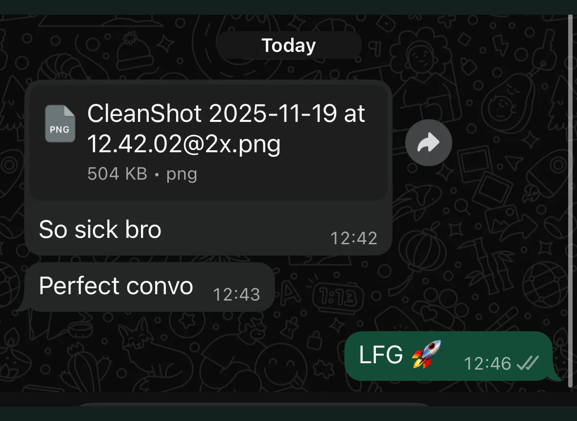 Adrien Ninet: so sick bro, perfect convo